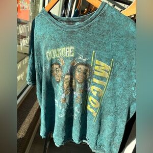 Blue Graphic Crew Neck T-Shirt